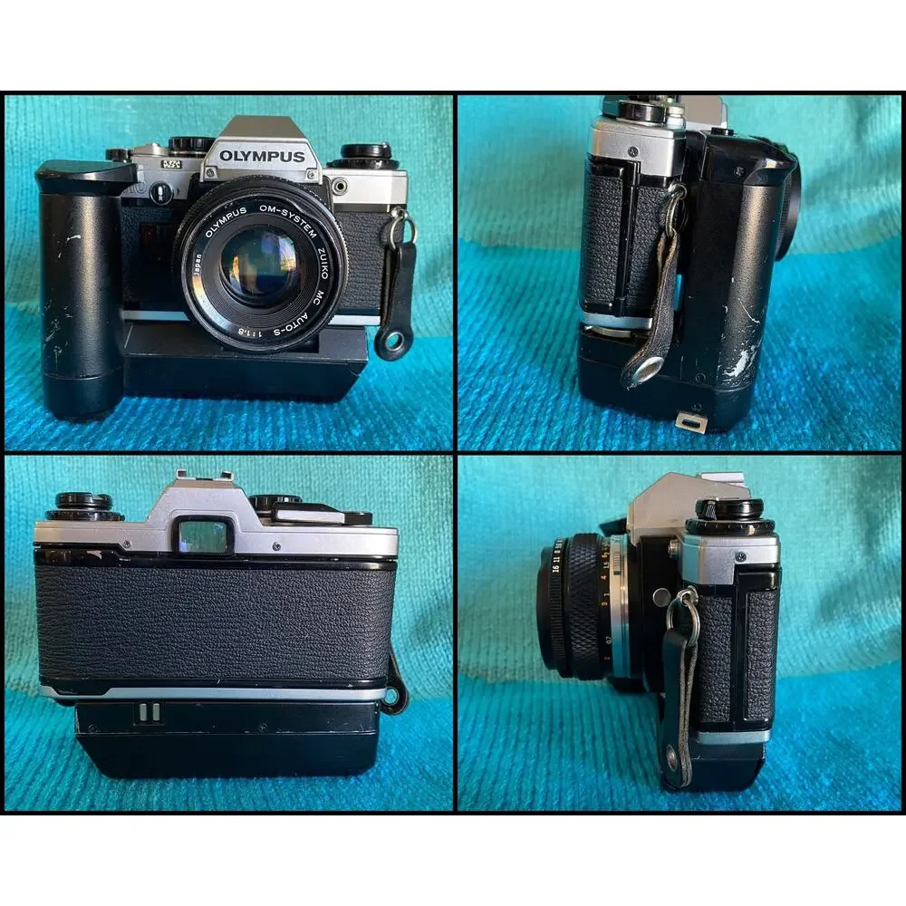 Olympus OM-10 35mm film Camera om 50mm f1.8 Lens winder